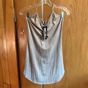 Suede racerback dress